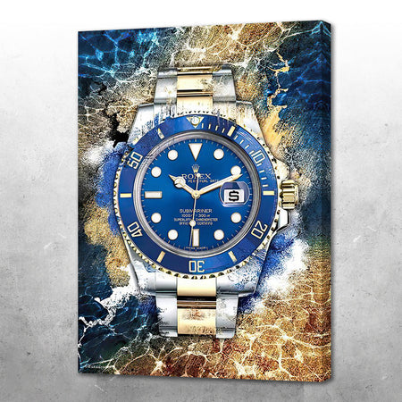 GOLD BLUE ROLEX SUBMARINER