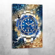 GOLD BLUE ROLEX SUBMARINER